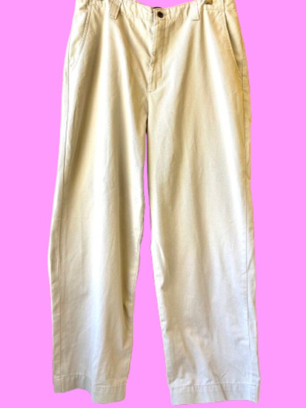 RIVETED LEE Oatmeal Pants Jeans Wide Leg Y2K Womens 16P